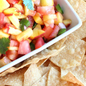 Serve Peach Salsa with Tortilla Chips