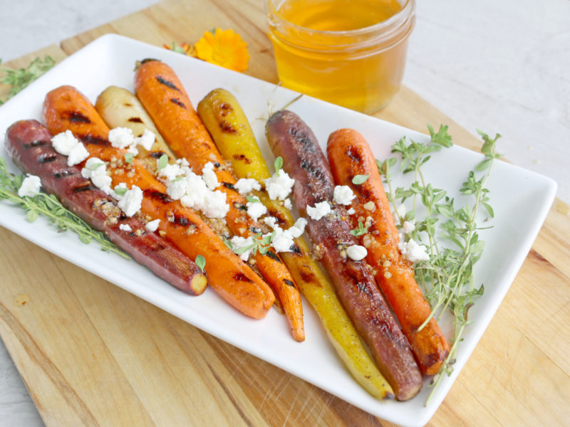 Honey Mustard Glazed Carrots with Goat Cheese Valley Community Food
