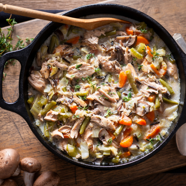 Classic Wild Rice Soup with Turkey