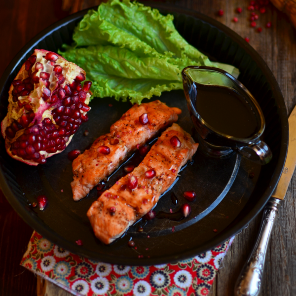 Pomegranate Glazed Salmon