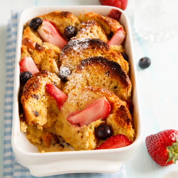 Fruit Topped Bread Pudding