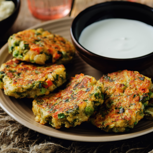 Carrot-Pea Fritters